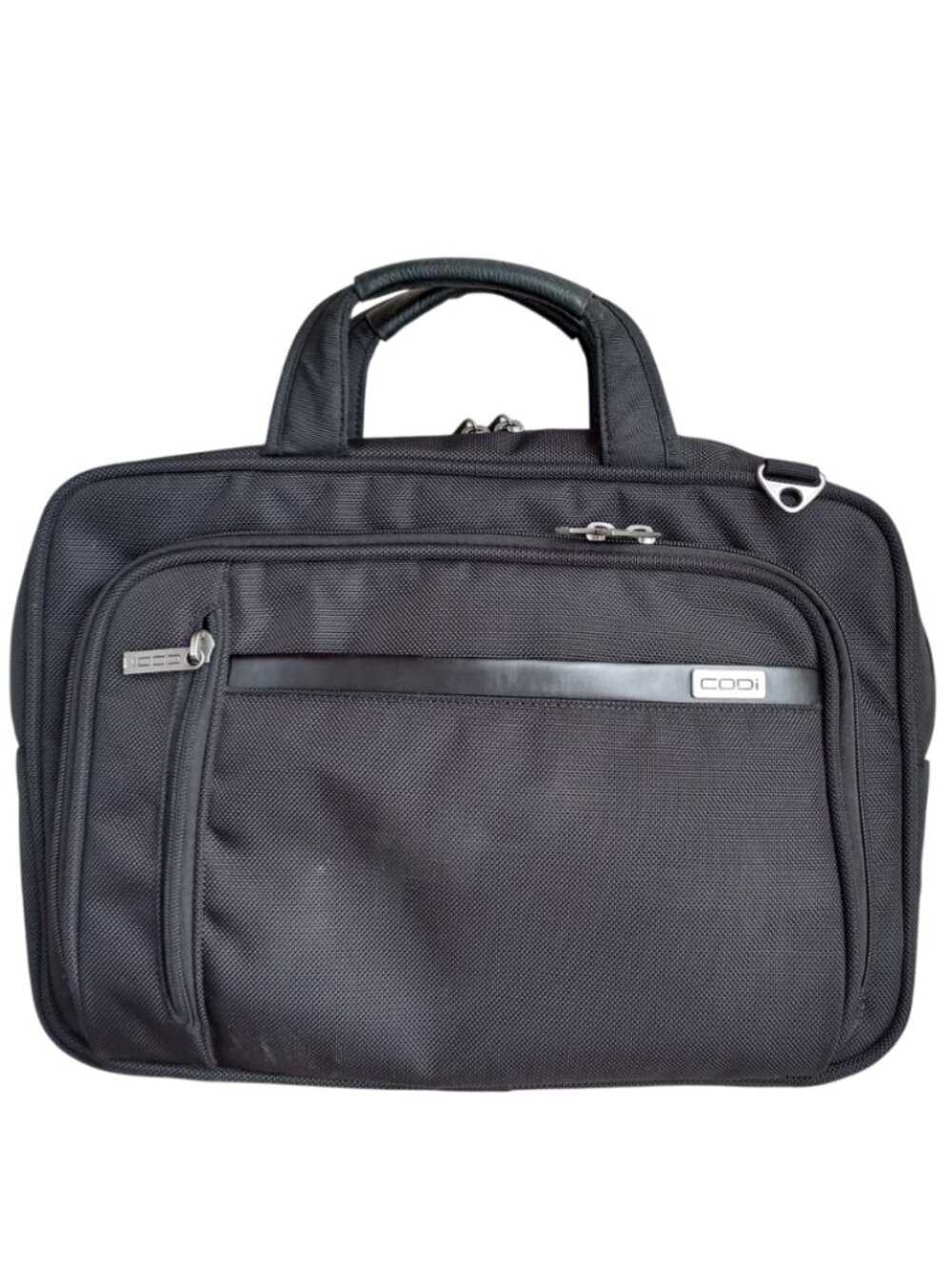 CODi Black Professional Briefcase Laptop Bag Structured Work Business Travel Cas